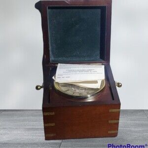 RARE! VTG Nautical Ship Clock in Box – Rotating Executive Desk Gift - Sunbeam